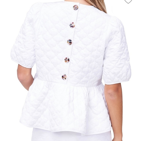 SOLD - *NWT* EN SAISON Quilted Babydoll Top - Picture 4 of 4
